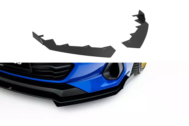 Flaps für Street Pro Frontlippe von Maxton Design für Subaru BRZ Mk2 Hochglanz schwarz – Ansicht 2