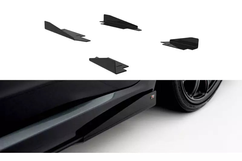 Flaps für Street Pro Seitenschweller von Maxton Design für Subaru Impreza WRX STI Mk3 Facelift Hochglanz schwarz – Ansicht 2