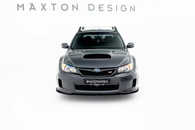 Maxton Design Street Pro Frontlippe für Subaru Impreza WRX STI Mk3 Facelift Schwarz matt – Ansicht 1