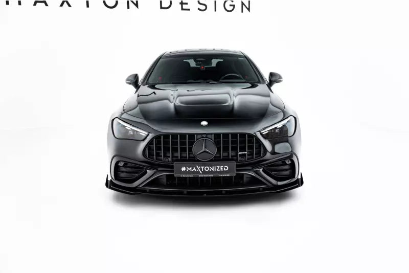 Maxton Design Street Pro Frontlippe mit Flaps für Mercedes CLE 53 C236 Schwarz mit Hochglanz Flaps – Ansicht 1