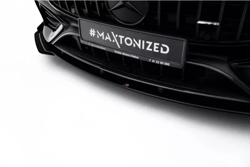 Maxton Design Street Pro Frontlippe mit Flaps für Mercedes CLE 53 C236 Schwarz mit Hochglanz Flaps – Ansicht 3