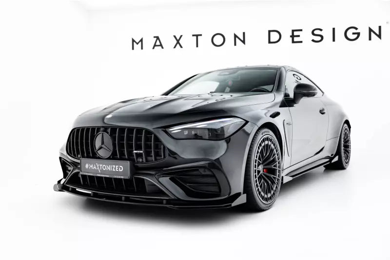 Maxton Design Street Pro Frontlippe mit Flaps für Mercedes CLE 53 C236 Schwarz mit Hochglanz Flaps – Ansicht 4