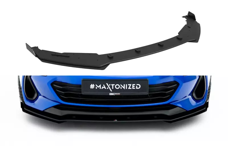 Maxton Design Street Pro Frontlippe mit Flaps für Subaru BRZ Mk2 Schwarz mit Hochglanz Flaps – Ansicht 2