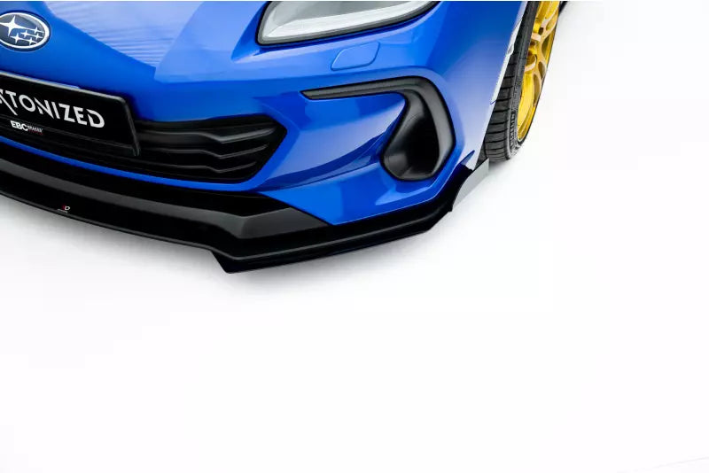 Maxton Design Street Pro Frontlippe mit Flaps für Subaru BRZ Mk2 Schwarz mit Hochglanz Flaps – Ansicht 3