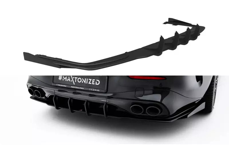 Maxton Design Street Pro Heckdiffusor für Mercedes CLE 53 C236 Schwarz mit Hochglanz Flaps – Ansicht 2