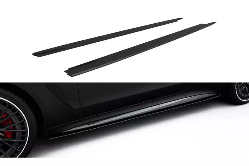 Maxton Design Street Pro Seitenschweller (Paar) für Mercedes CLE 53 C236 Schwarz matt – Ansicht 2
