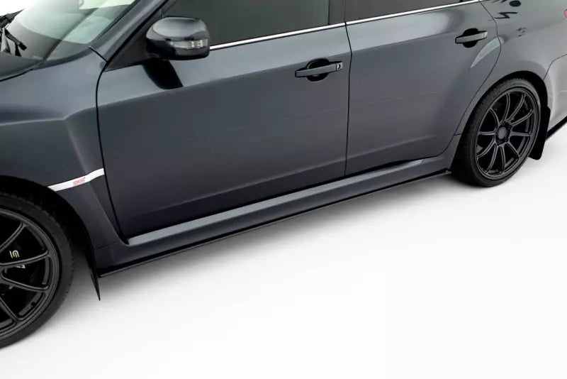 Maxton Design Street Pro Seitenschweller (Paar) für Subaru Impreza WRX STI Mk3 Facelift Schwarz matt – Ansicht 3