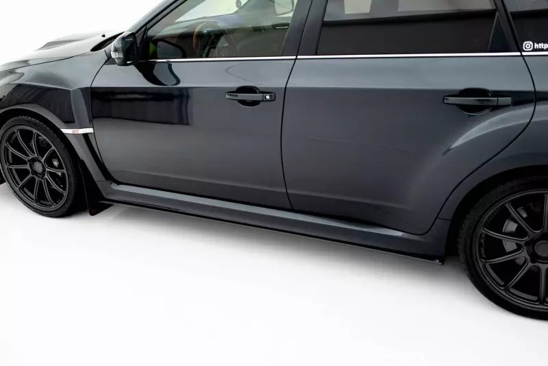 Maxton Design Street Pro Seitenschweller (Paar) für Subaru Impreza WRX STI Mk3 Facelift Schwarz matt – Ansicht 4