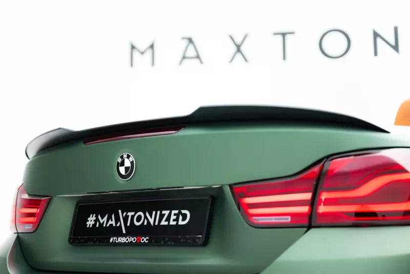 Maxton Design Heckspoiler Lippe für BMW 4er F33 Cabrio Hochglanz schwarz – Ansicht 1
