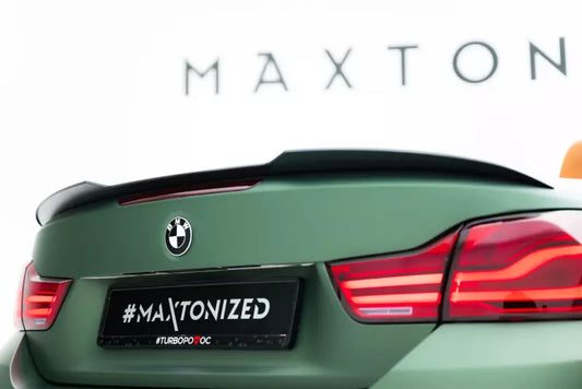 Maxton Design Heckspoiler Lippe für BMW 4er F33 Cabrio Hochglanz schwarz – Ansicht 1