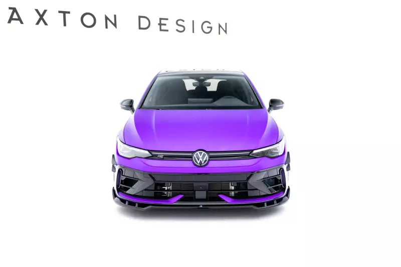 Maxton Design Frontlippe V.1 für VW Golf 8 R Facelift Hochglanz schwarz – Ansicht 1
