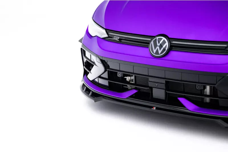 Maxton Design Frontlippe V.1 für VW Golf 8 R Facelift Hochglanz schwarz – Ansicht 3