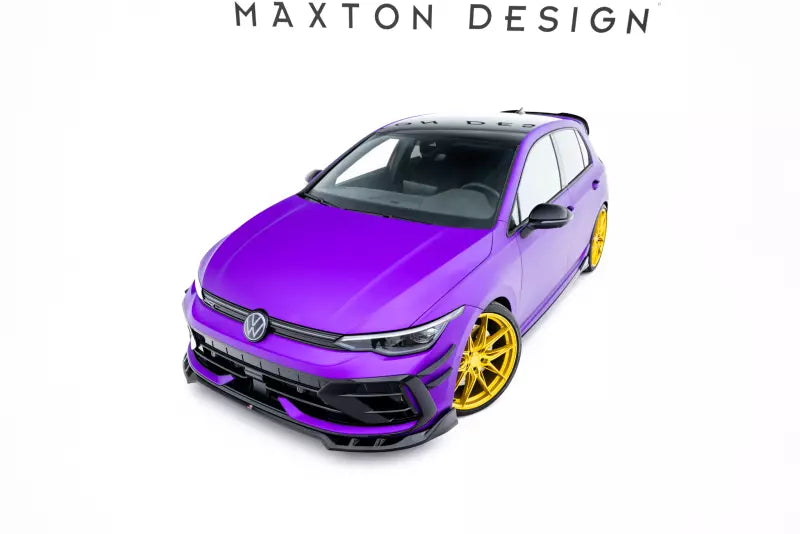 Maxton Design Frontlippe V.1 für VW Golf 8 R Facelift Hochglanz schwarz – Ansicht 4