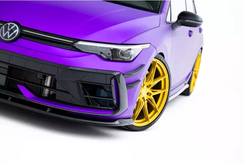 Maxton Design Frontlippe V.2 für VW Golf 8 R Facelift Hochglanz schwarz – Ansicht 3