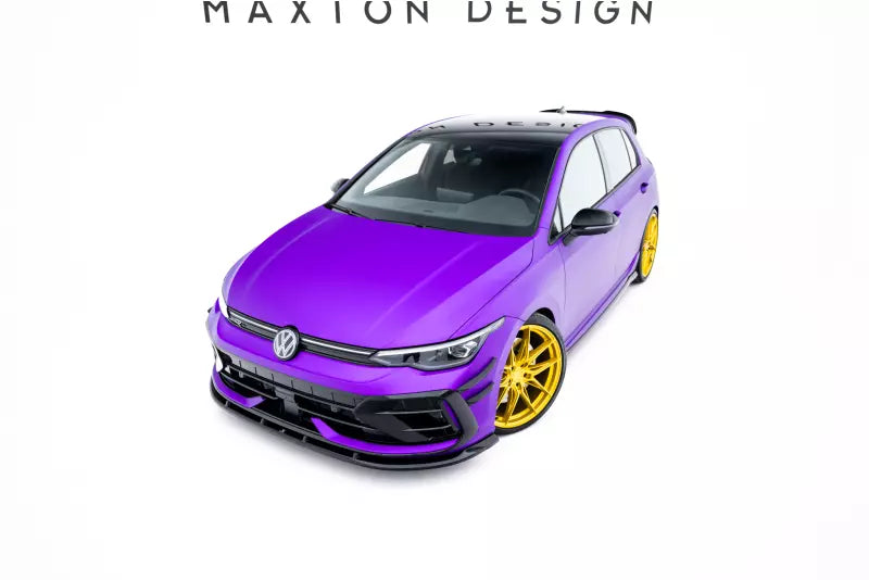 Maxton Design Frontlippe V.2 für VW Golf 8 R Facelift Hochglanz schwarz – Ansicht 4