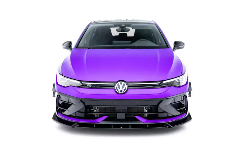 Maxton Design Frontlippe V.3 für VW Golf 8 R Facelift Hochglanz schwarz – Ansicht 1