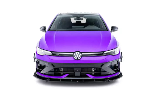Maxton Design Frontlippe V.3 für VW Golf 8 R Facelift Hochglanz schwarz – Ansicht 1