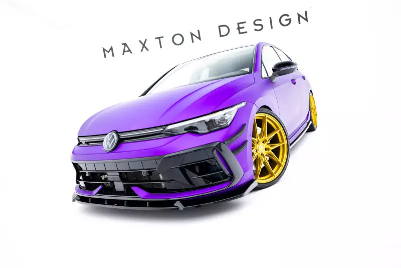 Maxton Design Frontlippe V.3 für VW Golf 8 R Facelift Hochglanz schwarz – Ansicht 2