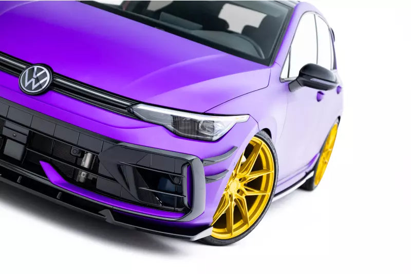 Maxton Design Frontlippe V.3 für VW Golf 8 R Facelift Hochglanz schwarz – Ansicht 4