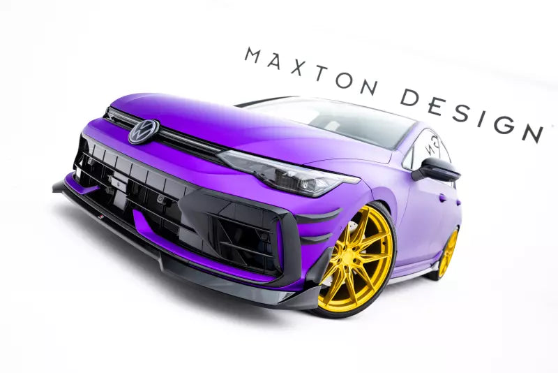 Maxton Design Frontlippe V.4 für VW Golf 8 R Facelift Hochglanz schwarz – Ansicht 2