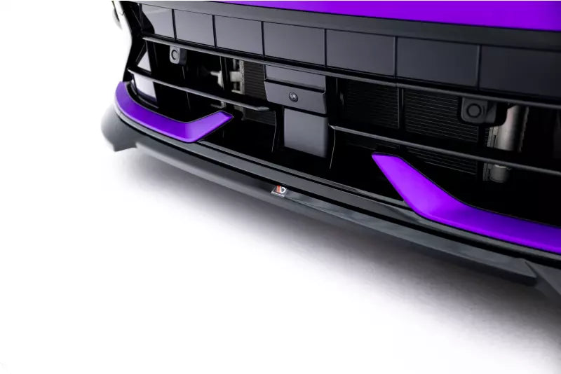 Maxton Design Frontlippe V.4 für VW Golf 8 R Facelift Hochglanz schwarz – Ansicht 3