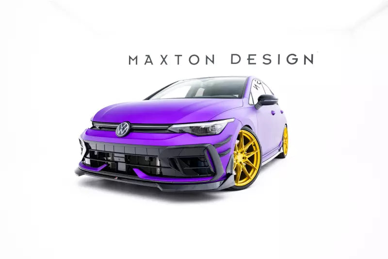 Maxton Design Frontlippe V.4 für VW Golf 8 R Facelift Hochglanz schwarz – Ansicht 4