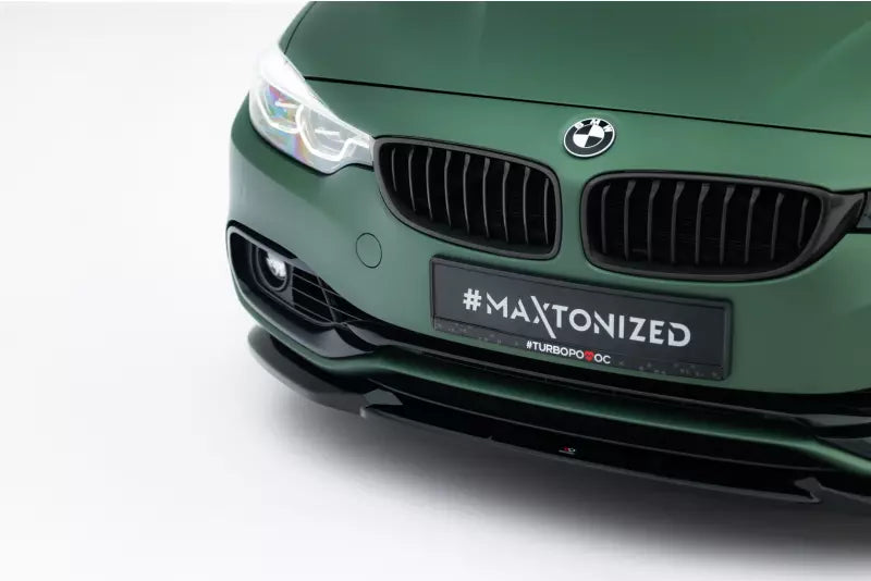 Maxton Design Frontlippe für BMW 4er Cabrio / Coupe F33 / F32 Hochglanz schwarz – Ansicht 1