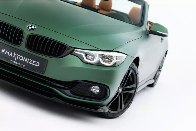Maxton Design Frontlippe für BMW 4er Cabrio / Coupe F33 / F32 Hochglanz schwarz – Ansicht 2