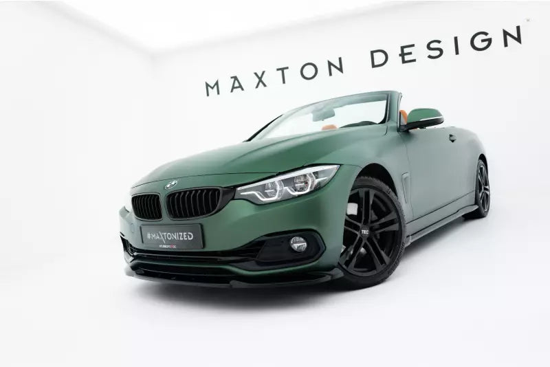 Maxton Design Frontlippe für BMW 4er Cabrio / Coupe F33 / F32 Hochglanz schwarz – Ansicht 4