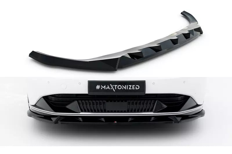 Maxton Design Frontlippe für Kia EV6 Mk1 Hochglanz schwarz – Ansicht 2
