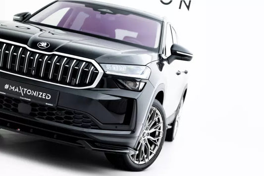Maxton Design Frontlippe für Skoda Kodiaq Mk2 Hochglanz schwarz – Ansicht 1