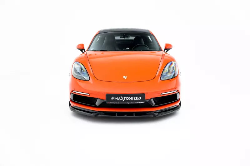 Maxton Design Frontlippe V.3 für Porsche 718 Cayman GTS 982c Hochglanz schwarz – Ansicht 1