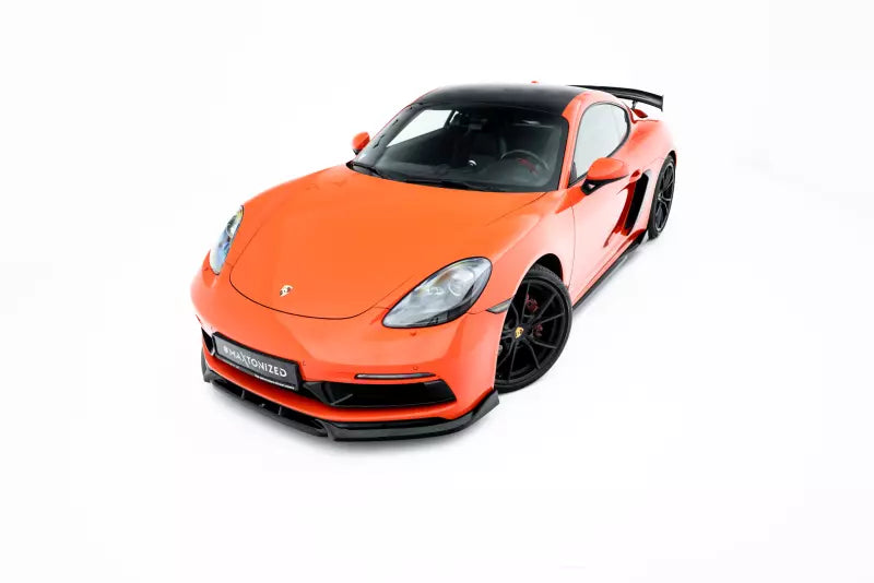 Maxton Design Frontlippe V.3 für Porsche 718 Cayman GTS 982c Hochglanz schwarz – Ansicht 2