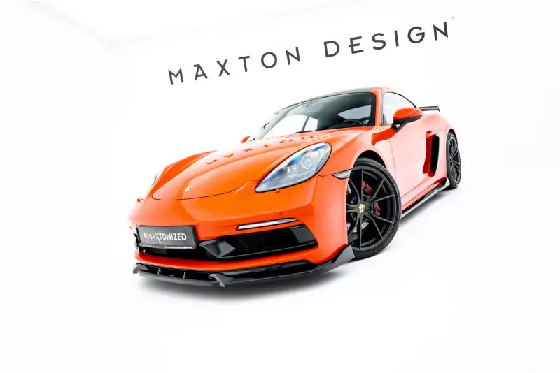 Maxton Design Frontlippe V.3 für Porsche 718 Cayman GTS 982c Hochglanz schwarz – Ansicht 3