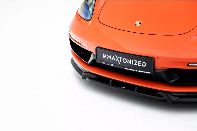 Maxton Design Frontlippe V.3 für Porsche 718 Cayman GTS 982c Hochglanz schwarz – Ansicht 4