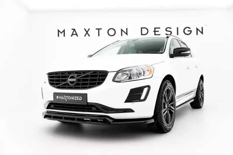 Maxton Design Frontlippe für Volvo XC60 Mk1 Facelift Hochglanz schwarz – Ansicht 1