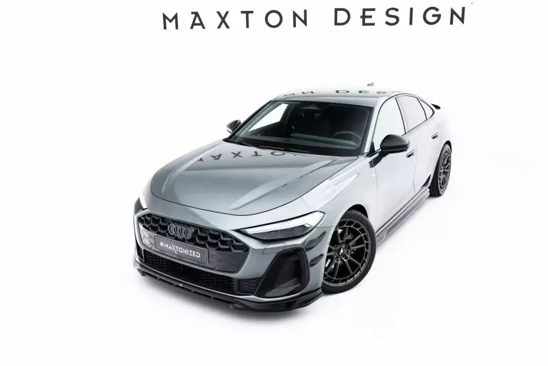 Maxton Design Frontlippe V.1 für Audi A5 S-Line / S5 Limousine / Avant B10 Hochglanz schwarz – Ansicht 1