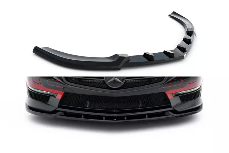Maxton Design Frontlippe V.1 für Mercedes SL 63 AMG R231 Hochglanz schwarz – Ansicht 2