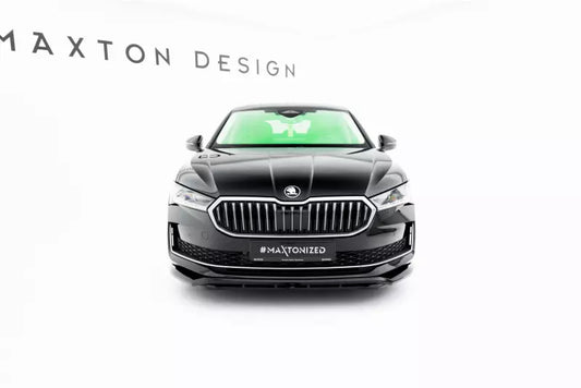 Maxton Design Frontlippe V.1 für Skoda Superb Mk4 Hochglanz schwarz – Ansicht 1