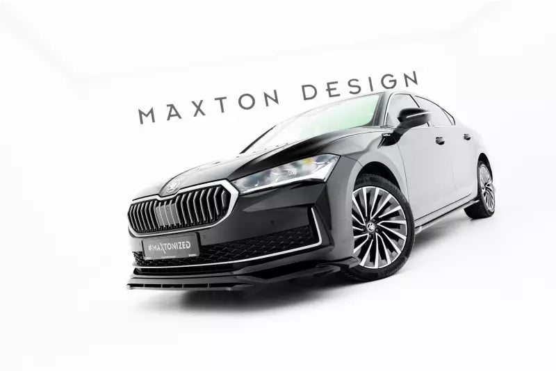 Maxton Design Frontlippe V.1 für Skoda Superb Mk4 Hochglanz schwarz – Ansicht 3