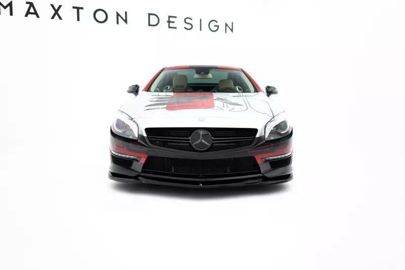 Maxton Design Frontlippe V.2 für Mercedes SL 63 AMG R231 Hochglanz schwarz – Ansicht 3