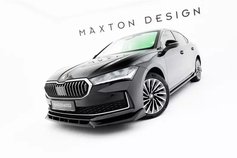 Maxton Design Frontlippe V.2 für Skoda Superb Mk4 Hochglanz schwarz – Ansicht 3