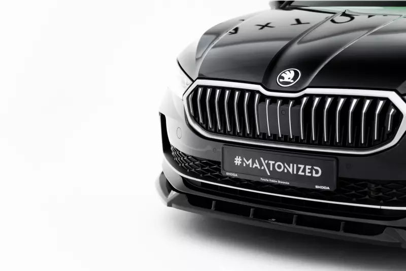 Maxton Design Frontlippe V.2 für Skoda Superb Mk4 Hochglanz schwarz – Ansicht 4