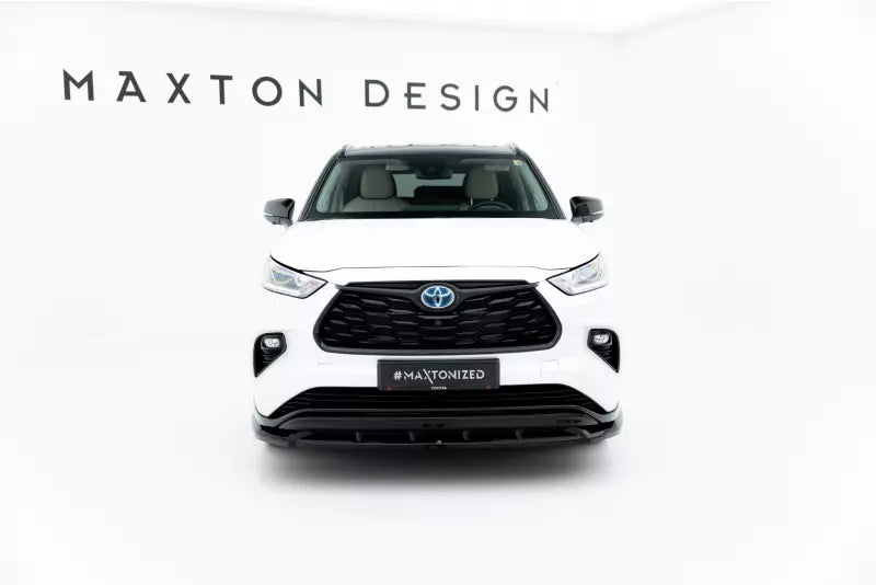 Maxton Design Frontlippe V.2 für Toyota Highlander Mk4 Hochglanz schwarz – Ansicht 1