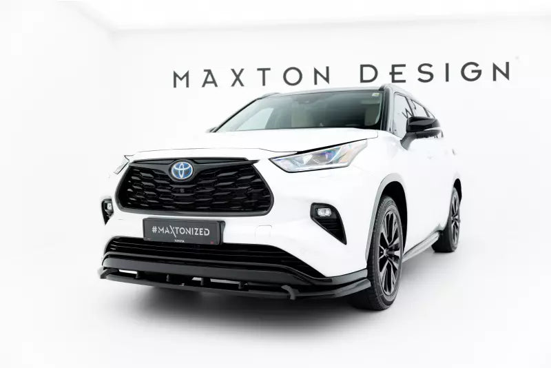 Maxton Design Frontlippe V.2 für Toyota Highlander Mk4 Hochglanz schwarz – Ansicht 3