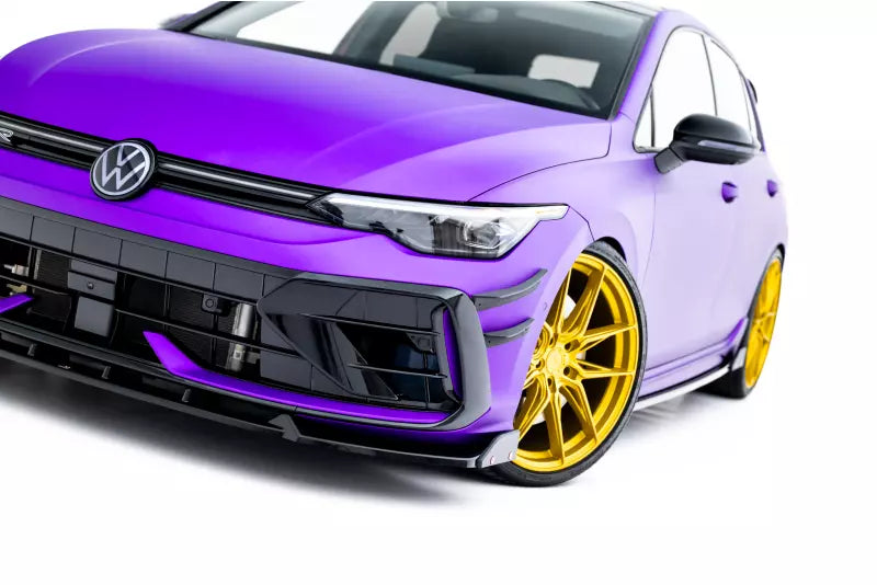 Maxton Design Frontlippe mit Flaps V.3 für VW Golf 8 R Facelift Hochglanz schwarz – Ansicht 3
