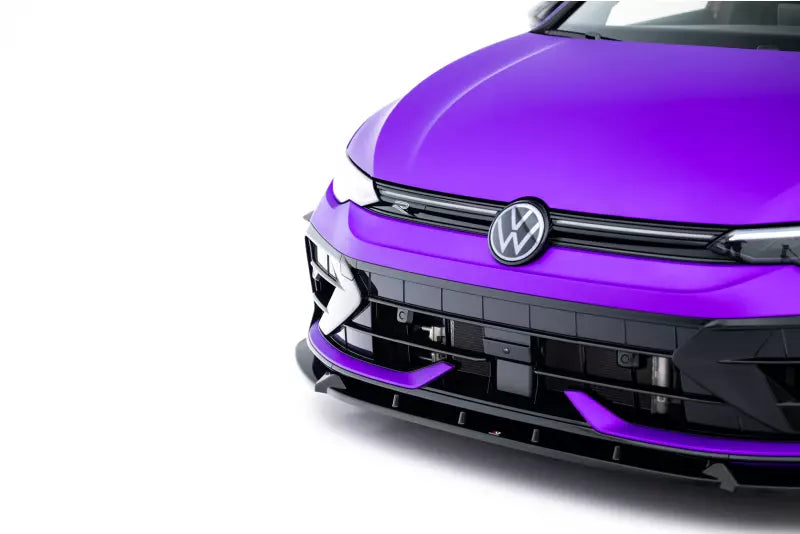 Maxton Design Frontlippe mit Flaps V.3 für VW Golf 8 R Facelift Hochglanz schwarz – Ansicht 4