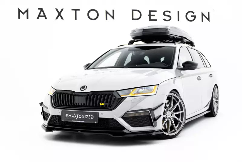 Maxton Design Frontlippe V.4 für Skoda Octavia RS Mk4 Hochglanz schwarz – Ansicht 1