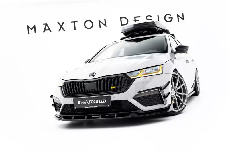 Maxton Design Frontlippe V.5 für Skoda Octavia RS Mk4 Hochglanz schwarz – Ansicht 1