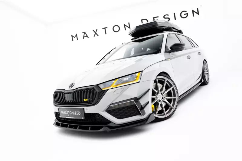 Maxton Design Frontlippe V.5 für Skoda Octavia RS Mk4 Hochglanz schwarz – Ansicht 2
